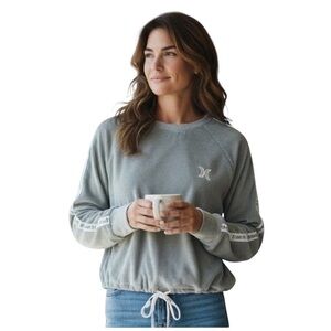 Hurley Light Gray Ribbed Cozy Sweater